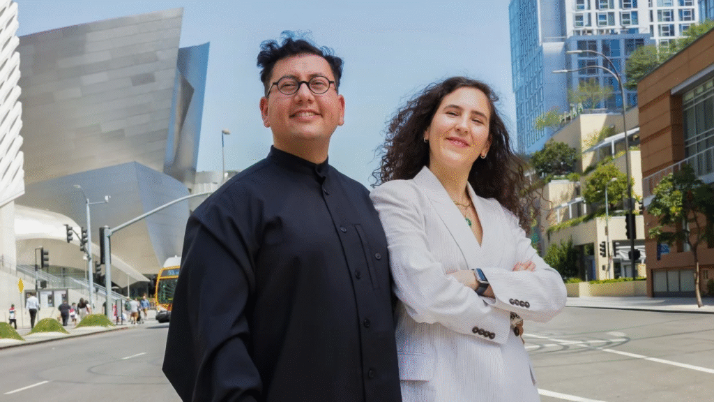 Refik Anadol and Efsun Erkılıç, leading the Dataland AI Museum project in Los Angeles. Image: Dustin Downing.